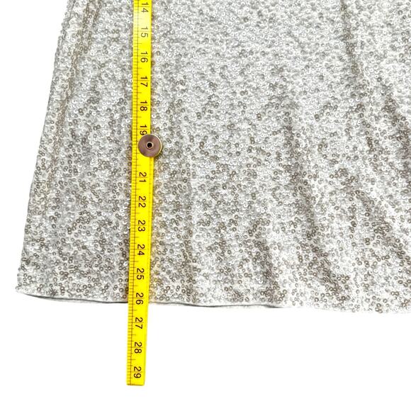 J.Crew‎ Grey Silver Sequin Sleeveless Scoop Neck Embellished Tank Top Medium - Picture 7 of 7